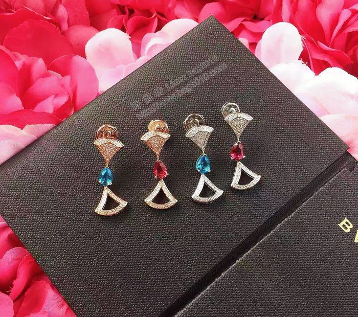 Bvlgari飾品 寶格麗2018新款彩寶耳釘  zgbq3103